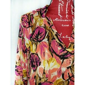 Worthington Long Sleeve Tie Waist Dress Sz: 12